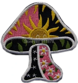 

3" PSYCHEDELIC MUSHROOM IRON ON PATCH Music Band EMBROIDERED Sew On Transfer APPLIQUE Heavy Metal Rock Punk Badge
