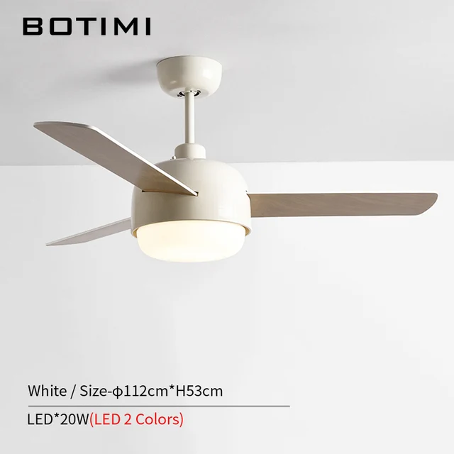Botimi Modern Led Ceiling Fans With Lights For Living Room 220v