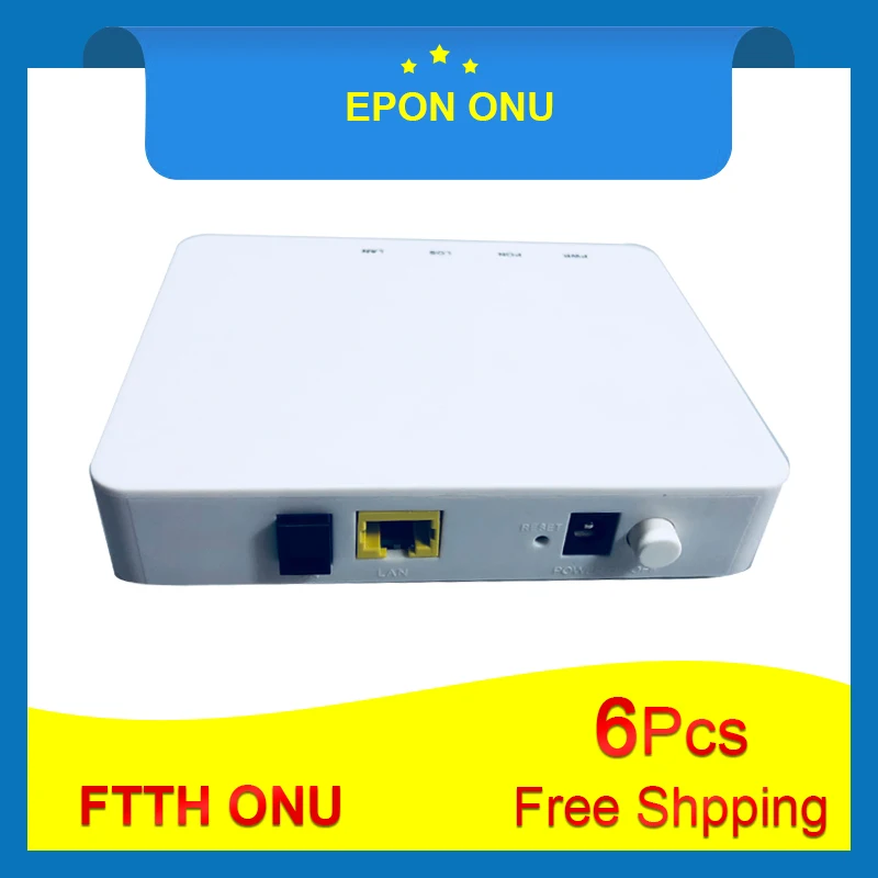 6 шт. Бесплатная доставка OLT FTTH EPON ONU 1 порт 25G Epon ONT Ethernet пассивное волоконное