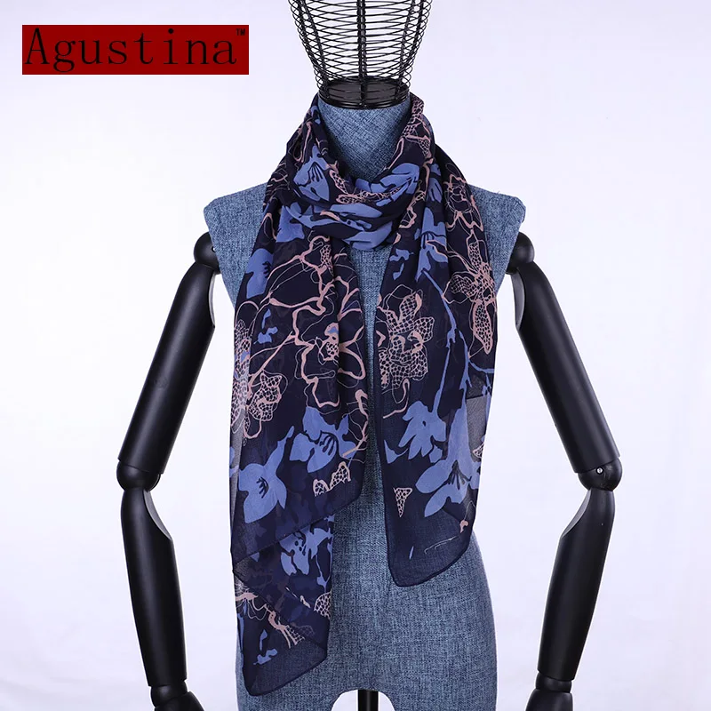 

2018 chiffon summer fashion scarf luxury shawsl women brand high quality long printed scarfs for ladies flowers scarves floral