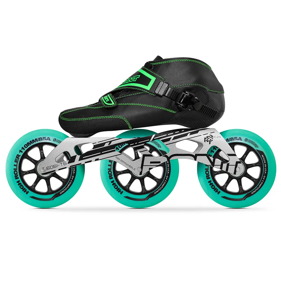 

100% Original Bont Enduro 2PT 195MM Speed Inline Skates Heatmoldable Carbon Fiber Boot Highroller 3*110mm Wheels Racing Patines