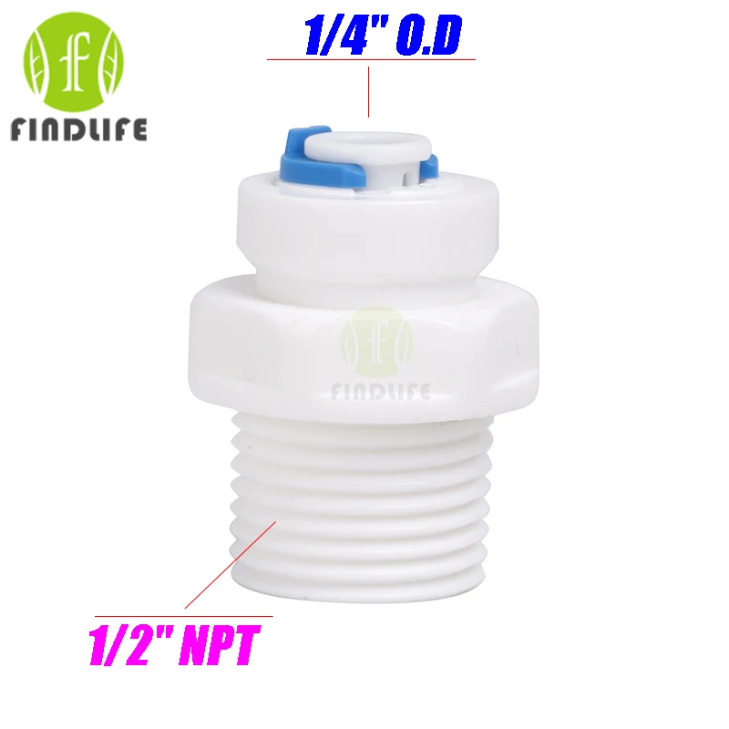 Детали водяного фильтра 5 шт. трубный шланг 1/4 &quotOD Qucik соединение 1/2" NPT BSP Мужской