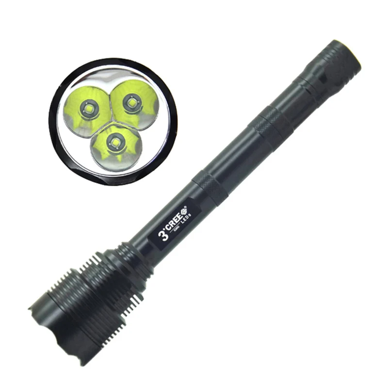

18650 Flashlights CREE XM-K 3*Led Torch Super Bright Tactical Flashlight 3800 lumens 5 Mode Extended Portable Lanterns