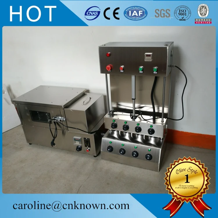 

Top quality 220v/110v pizza cone making machine and pizza cone oven and pizza cone