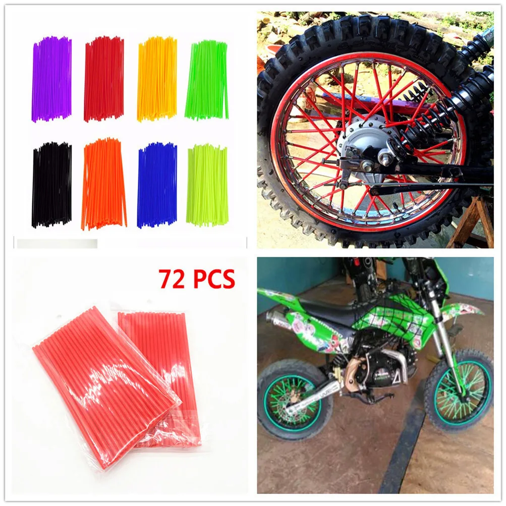 72 шт. мотоцикла Руль Fatbar для dirt Pit bike колеса покрытие спиц обода протектор