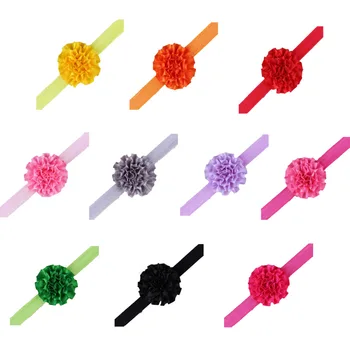 

20PCs per Set 20Colors Baby Girls Ribbon Ruffle Flower Headbands