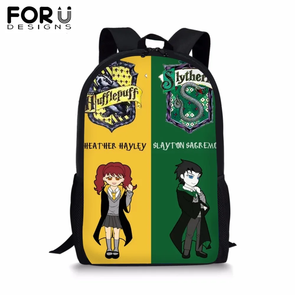 

FORUDESIGNS HARRI POTTER Customize School Bag for Boys Girl Hogwarts Horcrux Print Backpack Student Book Bag Rucksack Mochila