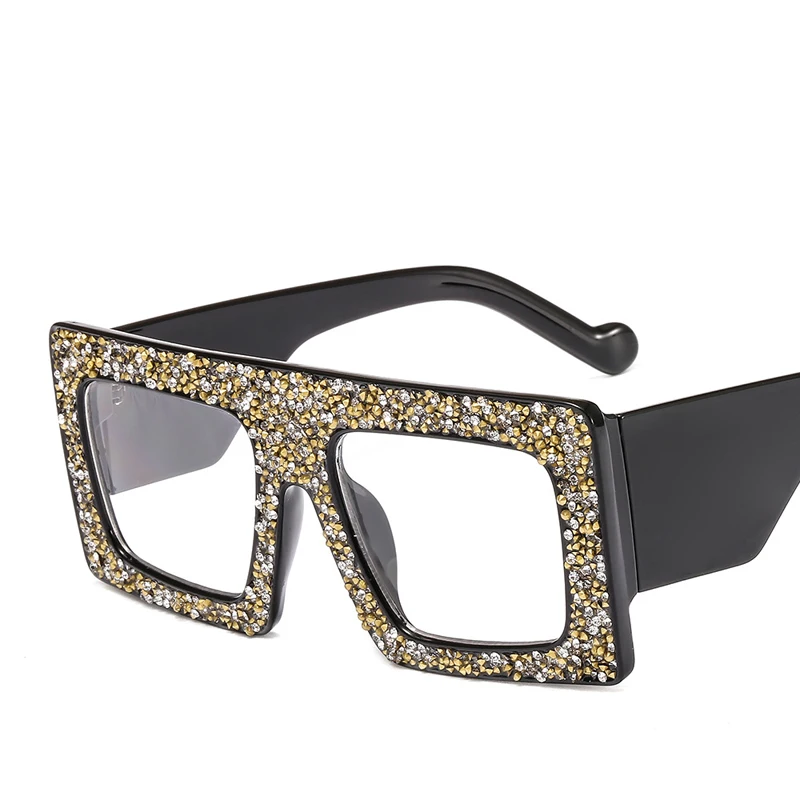 PAWXFB 2019 Famous Celebrity Diamond Oversized Men Women Sunglasses Fashion Square Sun Glasses Lunettes de soleil 400UV PAWXFB 2019 Famous Celebrity Diamond Oversized Men Women Sunglasses Fashion Square Sun Glasses Lunettes de soleil 400UV
