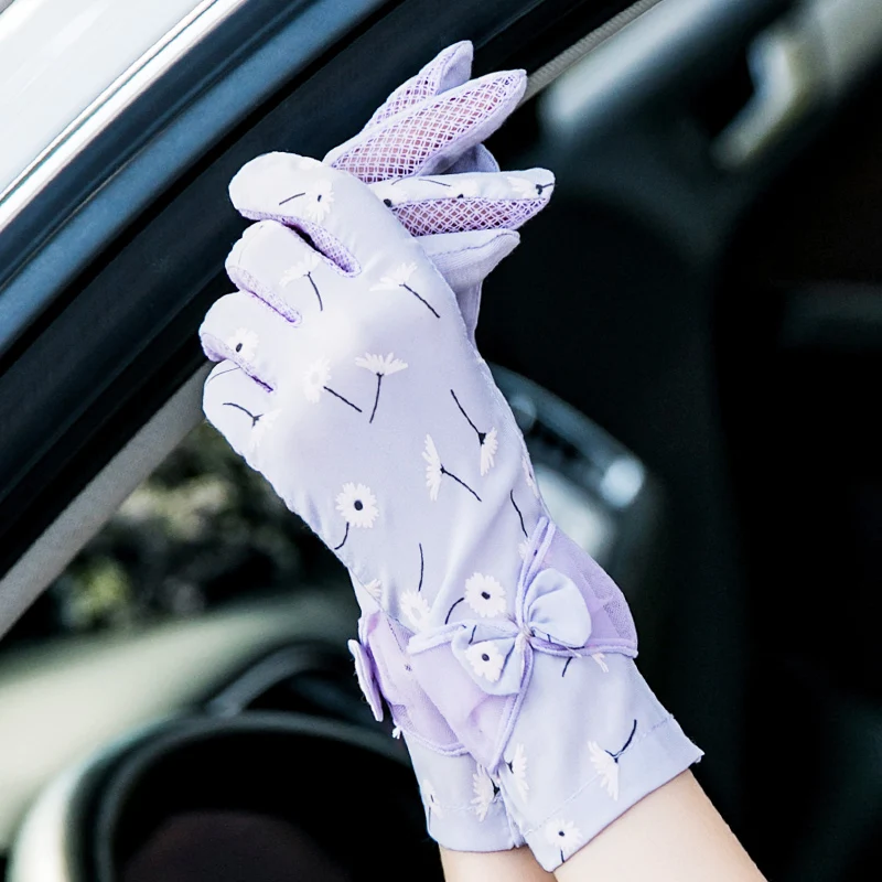 Lady Touchscreen Gloves Female Driving Sunscreen Gloves Girls Summer