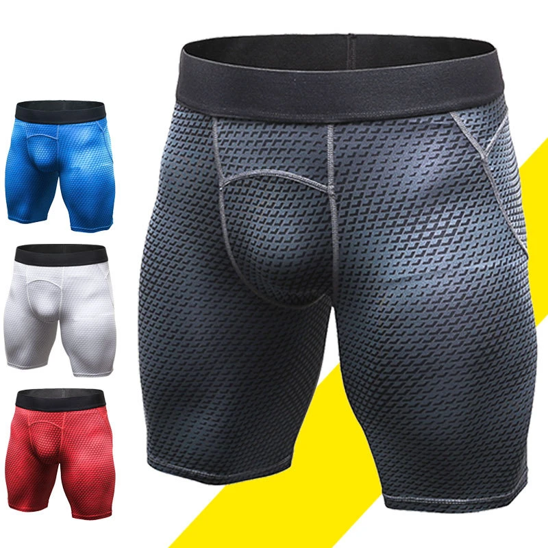Summer running shorts men Quick Drying Training Crossfit Fitness Compression Gym Shorts gym Mens Sport Tights | Спорт и развлечения