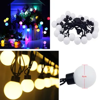 

4CM Big Ball 4.5m 20LEDs String Light 220V Colorful Fairy Lights Waterproof Christmas Tree Party Wedding Decoration Bulb Lamp