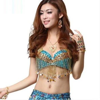 

Belly dance costumes senior sexy embroidery tassel beads belly dance bra for women belly dancing bra tops