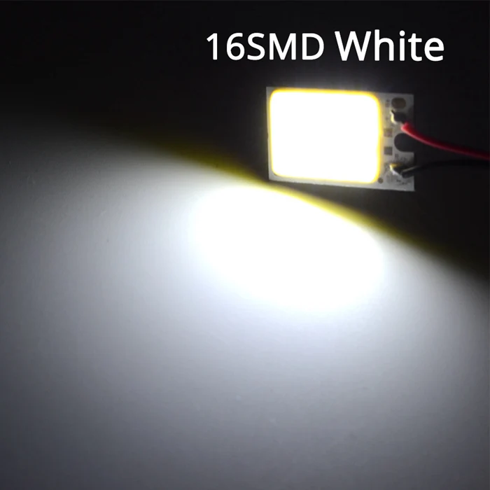 C5W Cob 24 36 48SMD чип белая лампа для чтения led T10 автомобильная светодиодная парковочная лампа авто внутренняя панель свет гирлянда номерного знака - Испускаемый цвет: White 16Led