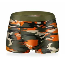 Новая мода, хит, мужское нижнее белье с камуфляжным принтом, военные камуфляжные армейские мужские шорты, дышащие сексуальные боксеры, штаны для мальчика