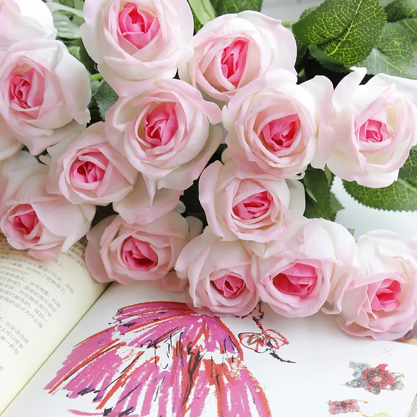 artificial rose real touch white peony flower (32)
