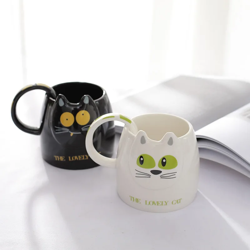 

Cute 3D Cat Ceramic Coffee Mug Porcelain Coffee Cup for Water Tea Birthday Gift