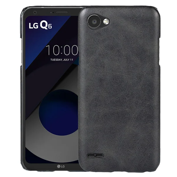 Высококачественный чехол для LG Q6 чехол для LG Q6 PLUS Q6A Alpha M700 X600 X600K винтажный деловой чехол Обложка на заднюю панель из искусственной кожи - Цвет: BLACK