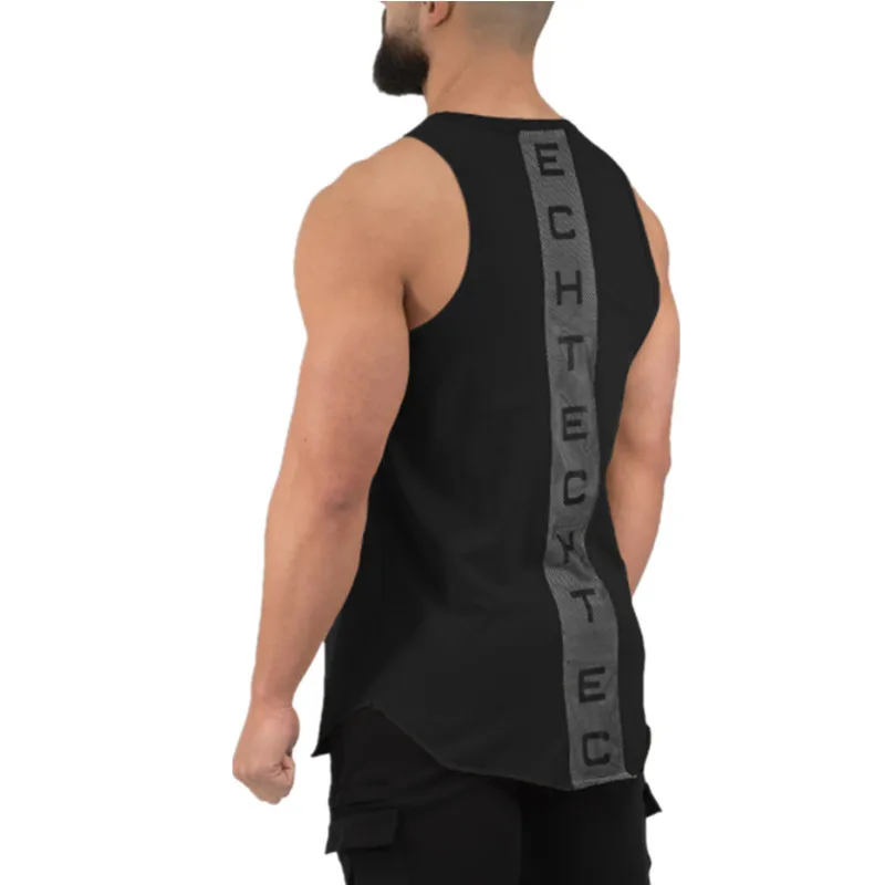 tank top men fitness T shirt sleeveless vest (4)