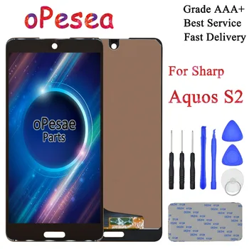 

oPesea For Sharp Aquos S2 FS8010 FS8016 LCD Display Panel Touch Screen Digitizer Assembly for Sharp Aquos S3 MINI FS8018 lcd