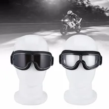 LESHP Harley Style Motorcycle Goggles Pilot Motorbike Glasses Leather Retro Helmet Eyewear with Protect Bag For Men and Women