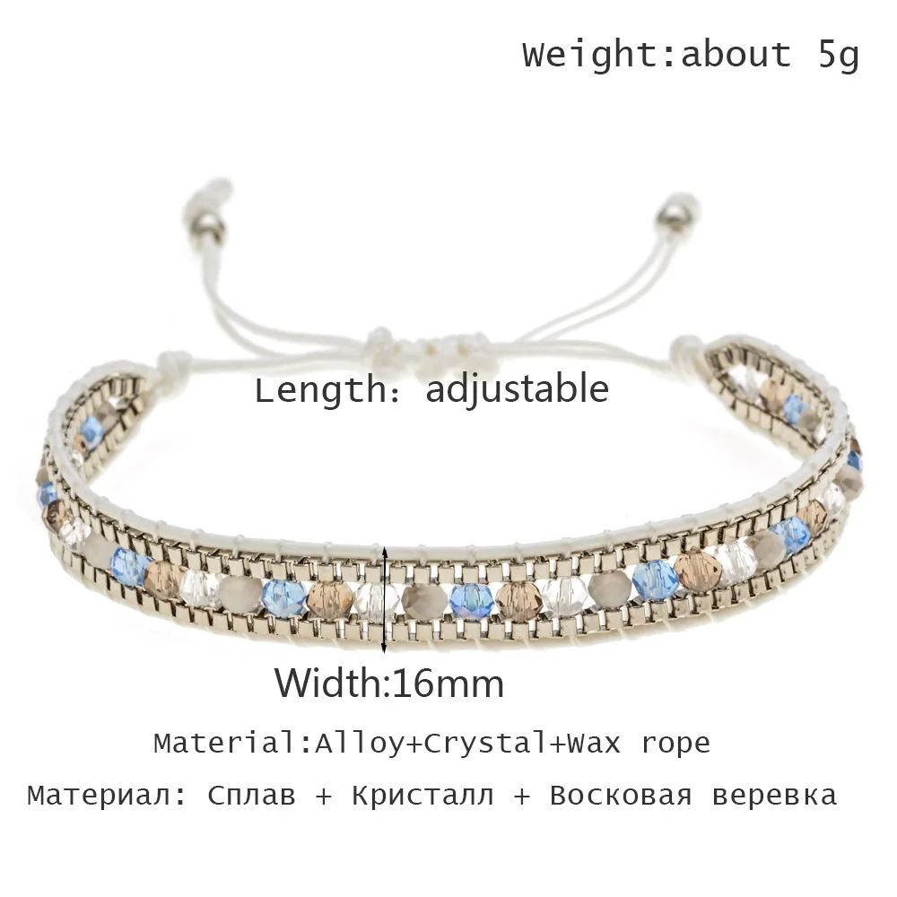 LUBINGSHINE блестящие хрустальные бусины ювелирные изделия женские браслеты Браслеты