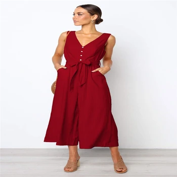 

2019 New Fashion Women Sexy Long Jumpsuit Romper Trousers Bodycon Playsuit Boho Party
