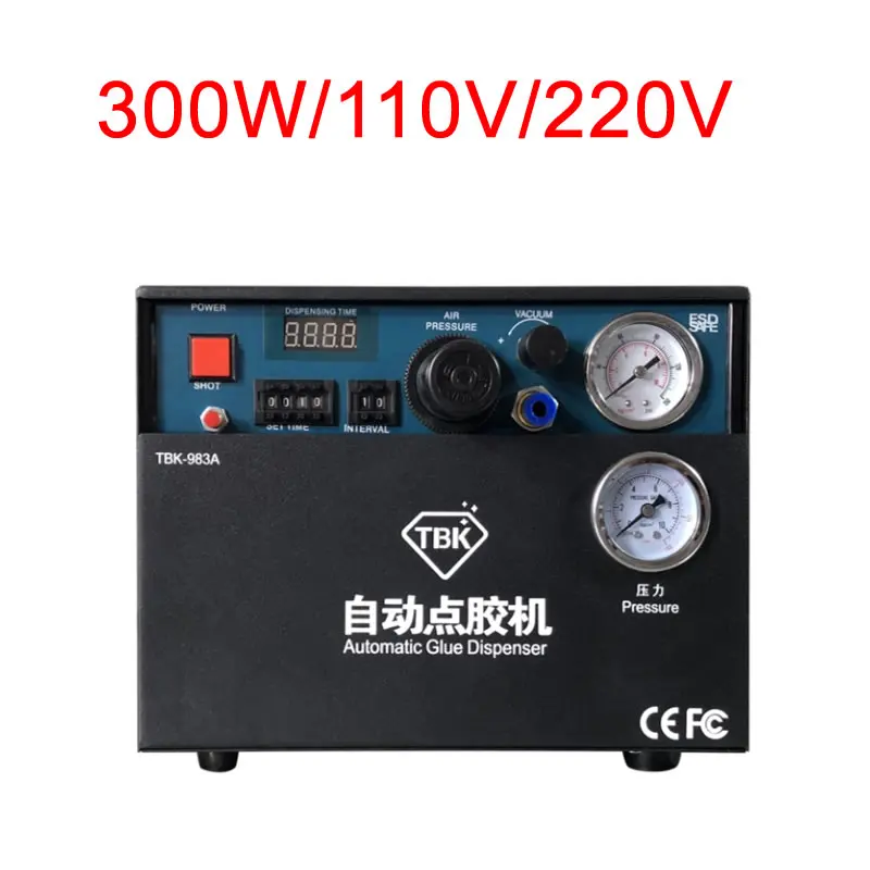 TBK 300W built-in air compressor automatic electric digital glue dispenser for solder paste and glu