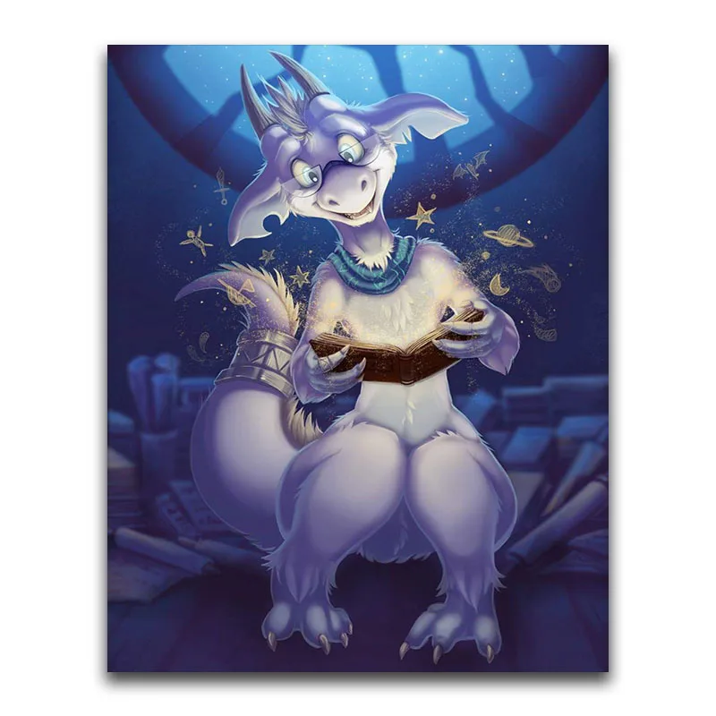Full Square Diamond embroidery Cross stitch Cartoon DIY 3D Diamond mosaic animal Full Round Diamond painting Book dragon