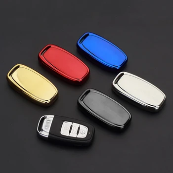 

New Gift Car key TPU bright plating case Soft silicone cover For AUDI A6L A4L A5 A7 A8L Q5 S5 Car key styling