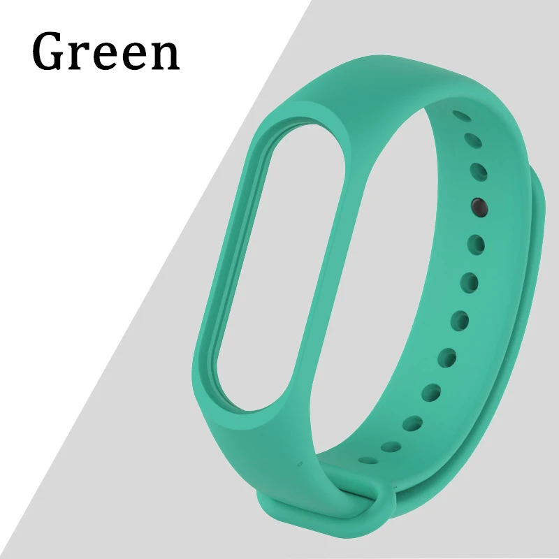 Модный мягкий браслет для часов для Xiaomi mi 3 4 силиконовый браслет ремешок для mi Band 3 mi band 4 сменный ремешок - Цвет ремешка: Зеленый