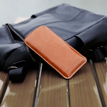 BESTSELLER NEW for iPhone 7/ 6 / for iPhone 6/ 6s case sleeve wallet dark grey merino wool felt full grain tan leather