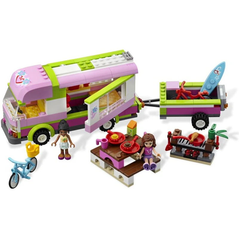 

BELA 10168 Building Blocks Friends Adventure Camper 3184 Model Compatible with Legoe Figure Educational Toys For Children