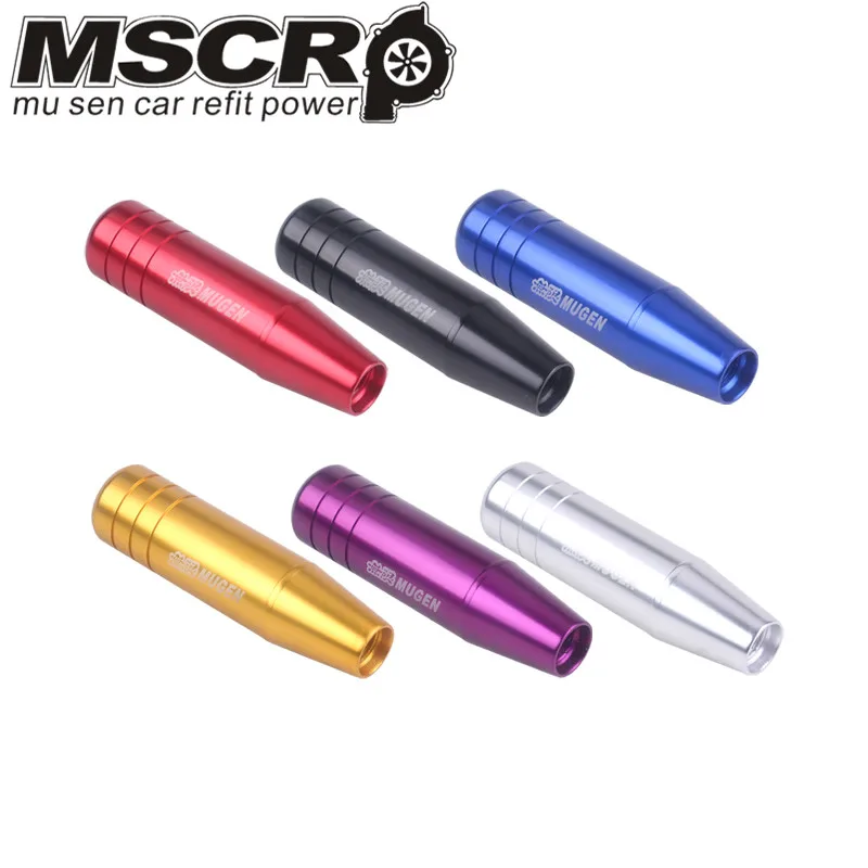 

Universal 13cm Length Manual Car Gear Shift Knob Aluminium Alloy Racing Automatic Custom Mugen Shift Knob With 3 Adapters