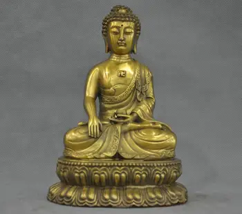 

10" China Tibet Shakyamuni Buddha Bronze Statue