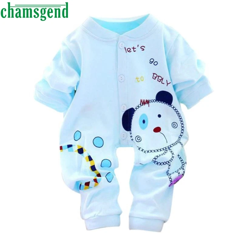 

CHAMSGEND 2017 New Spring Autumn Romper For Baby Girl Boy Infant Cotton Clothes Set Drop Shipping Feb28