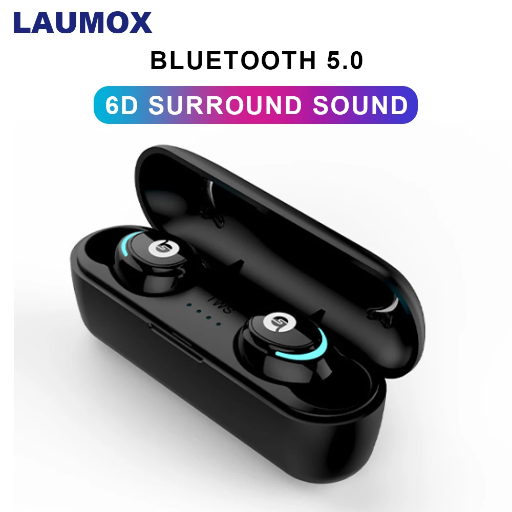 

LAUMOX Bluetooth Earphones 5.0 Wireless Earphone TWS In Ear Handsfree Heabset Sport Earbuds Headset For Phone With Mic Earphone