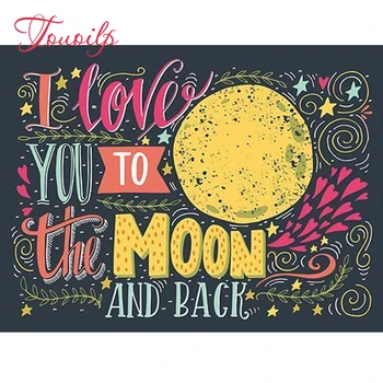 

TOUOILP 5D DIY Full Diamond painting"Love the moon"patterns bead Cross Stitch Rhinestone Embroidery Mosaic Hindu god,decor home