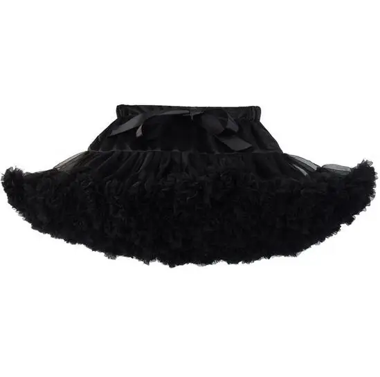 Fluffy Tutu Skirt Teenage Girls Tutu Ballet Pettiskirt Women Adult Princess Tulle Party Dance Fashion Mesh Skirts Female - Цвет: black