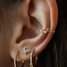 Милые белые синие украшения CZ с круговым кольцом элегантность развертки девушка подарок модные серьги тренд серьги