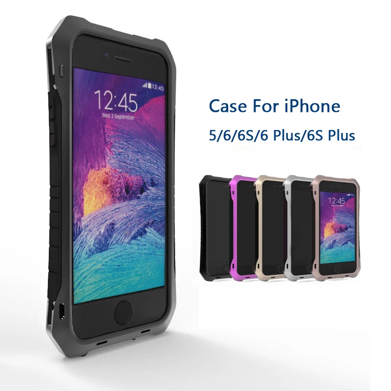 imágenes para Choque de Tierra A Prueba de Mal Tiempo de Vida de lujo Caso de la Cubierta de aleación de Metal Gorilla Glass Para Apple iPhone 5/5S 6/6 s 6 Más 5.5'' imágenes para Choque de Tierra A Prueba de Mal Tiempo de Vida de lujo Caso de la Cubierta de aleación de Metal Gorilla Glass Para Apple iPhone 5/5S 6/6 s 6 Más 5.5''