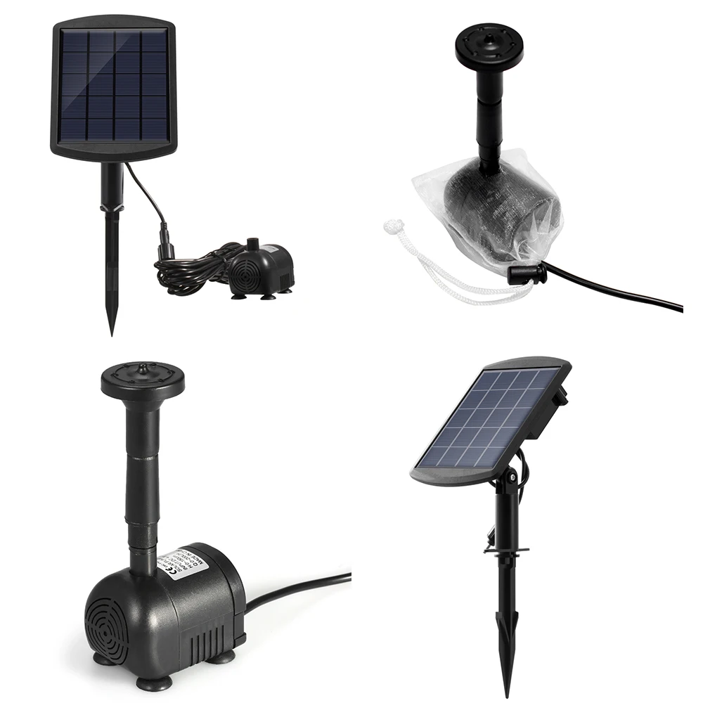 Solar-Powered Water Pump Kit 9V 1.8W for Bird Bath and Pond