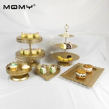 

Wholesale New Design 5 pcs Hanging Fancy Fashion Crystal Wedding Cake Stand