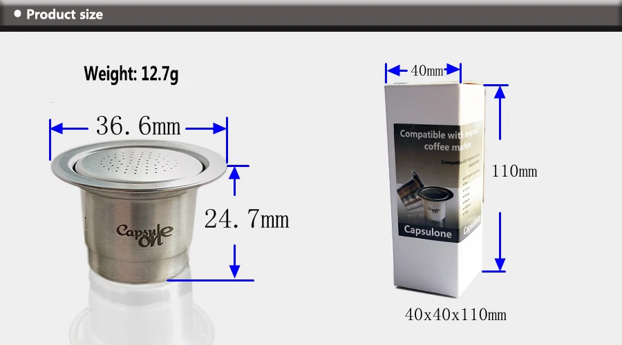 Capsulone совместимые капсулы для nespress ocoffee машина/эспрессо многоразовые кофе капсулы/стикеры крышки многоразового капсулы 3 шт