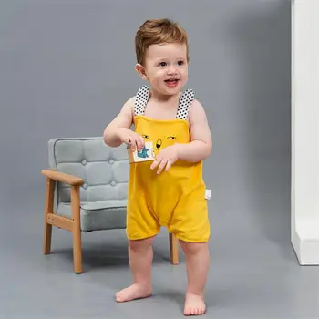 

Famuka Summer Rompers for Baby Jumpsuit Sleeveless Sunsuit Casual Outfits Lovely One-pieces Suspender Romper Baby Kid Clothing