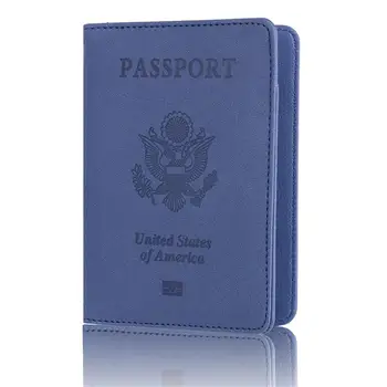 

New Arrival Travel Passport Holder Protector Case for American Leather USA Passport Cover for Business Credit Card Holder Case