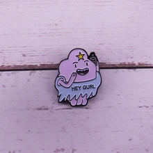 Insignia de princesa del espacio Lumpy tiempo de aventura broche de inspiración Linda dibujos animados hey gurl pin