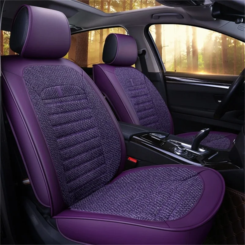 

Universal pu leather linen car seat cover for i miev colt lancer eclipse cross rvr asx outlander sport outlander pajero sport