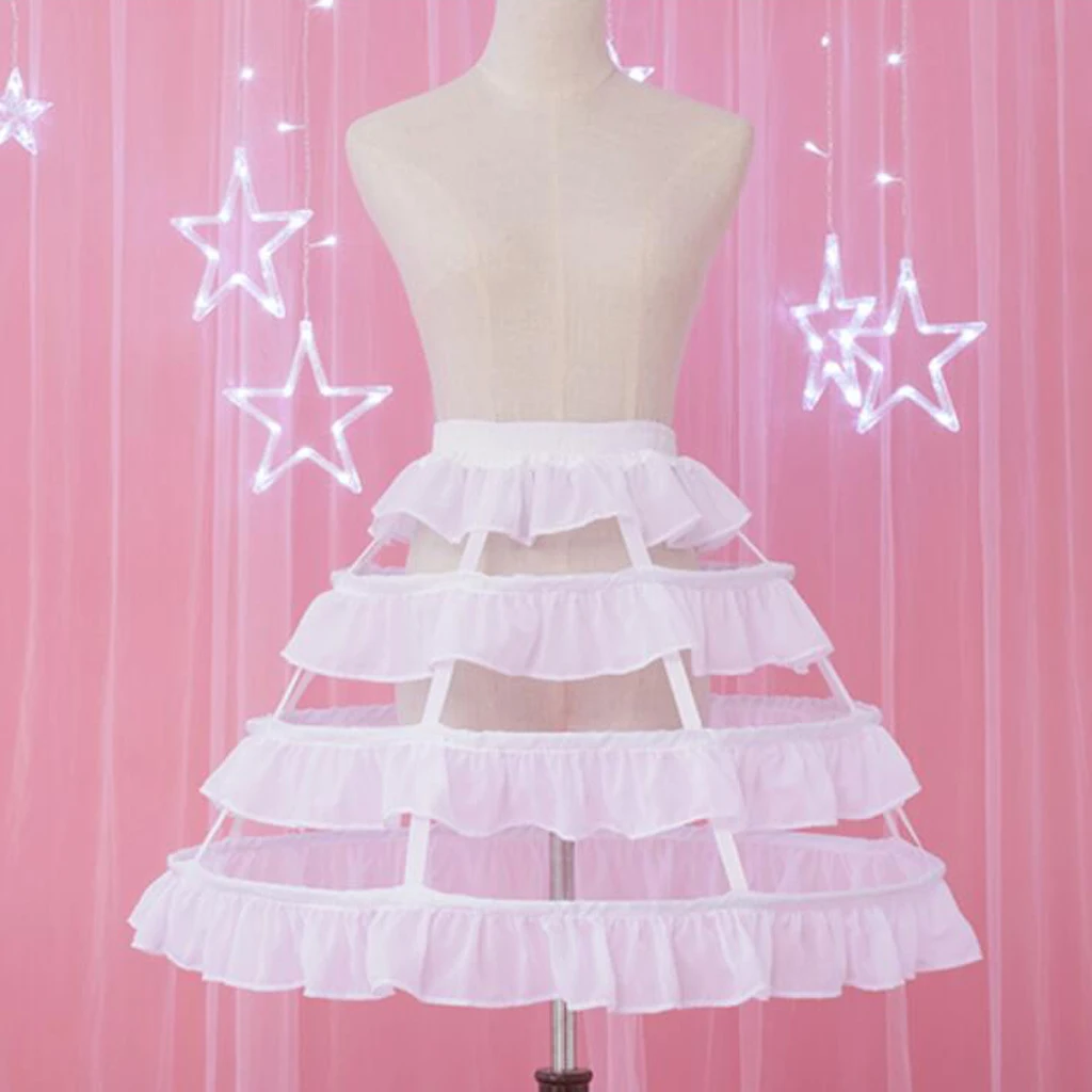 Wedding Dress Petticoat Crinoline Slips Half Slip White Black 48cm Underskirt Hoopskirt Ball Gown Bridal Dress Hoop