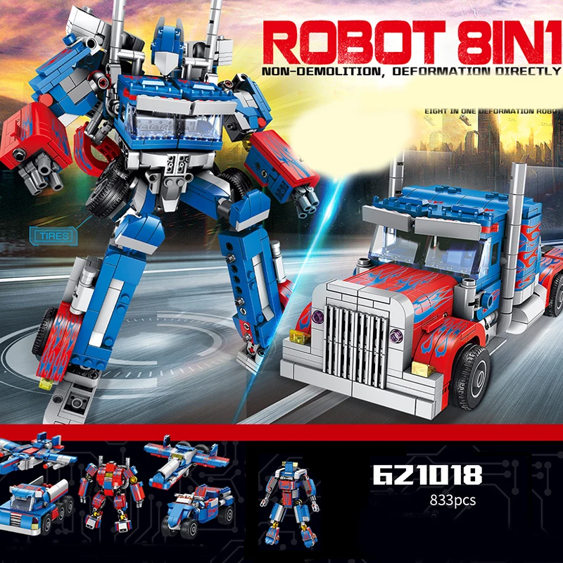 

Panlos 621018 Tranformation Movie Series The Optimus Prime Robot Building Blocks Bricks Legoing Technic Toy Kids Christmas Gifts