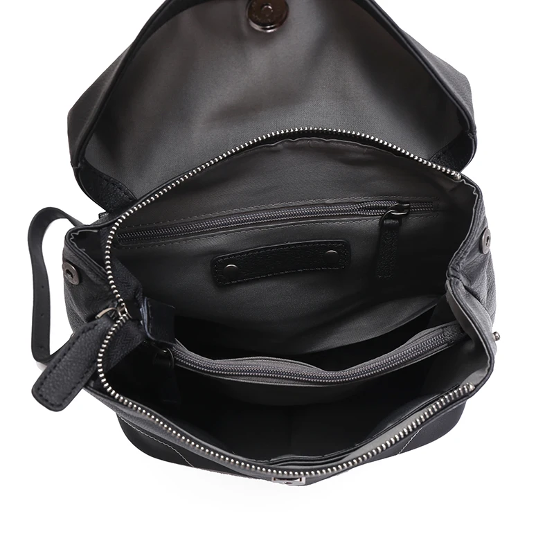 Style 100 Mujer À Jeunes Femme Véritable Pour En Filles Épaule Cuir Sac Noir Mochilas Cartable Coréen Dos wwqx8pUr